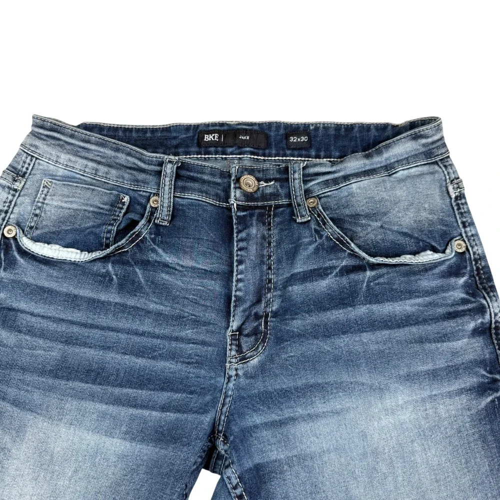 BKE Jake Straight Leg Jeans Mens 32x30 Medium Wash Stretch Denim GBS15288